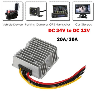 DC 24V to 12V 20A/30A 240W DC to DC Step Down Converter Regulator Supply IP67 - Image 1 of 4