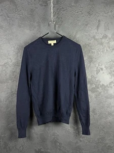 Burberry London Logo Embroidery Wool V-neck Sweater Jumper Mens S - Picture 1 of 8