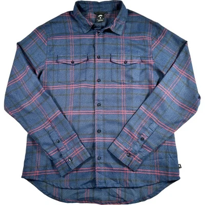 Nike SB Long Sleeve Shirt Men's L Plaid Check Blue Button-Up Casual CK5315-410 - Image 1 of 4