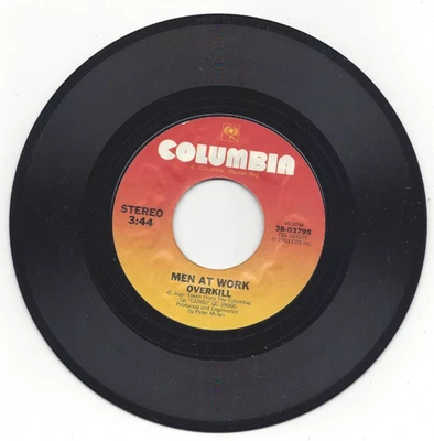 MEN AT WORK, "OVERKILL" - Image 1 of 2