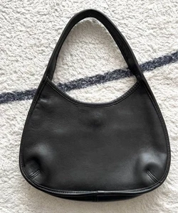 Bolso de Hombro Coach 9027 Vintage Guante Cuero Curtido Mini Ergo Hobo Negro Japón - Imagen 1 de 3