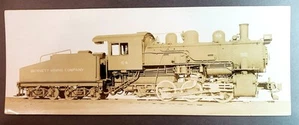 Railroad Photo Ephemera Bennett Mining Loco Tender Builder's Card Photo Card - Picture 1 of 3