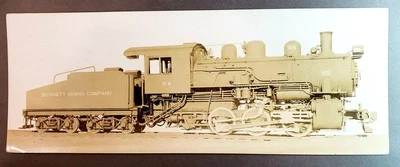 Railroad Photo Ephemera Bennett Mining Loco Tender Builder's Card Photo Card - Image 1 of 3