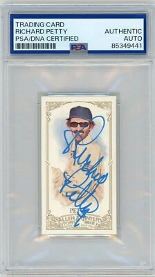2012 Topps Allen & Ginter MINI Richard Petty SIGNED #61 A&G Card PSA Autographed - Image 1 of 2