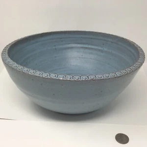 Large Vintage 11.5” Hand Turned Studio Art Pottery Stoneware Salad Bowl - Picture 1 of 5