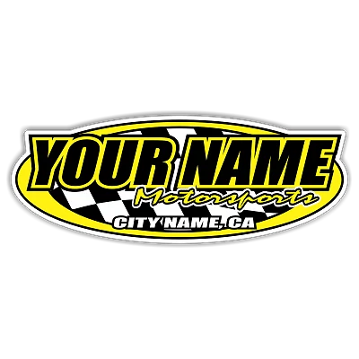 Custom Your Name Motorsports Decals Trailer Truck MX ATV Race Car Go Kart Sprint - Image 1 of 4