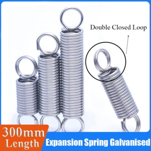300mm Length Tension Spring Double Coil Closed Loop Expansion Springs Galvanised - Picture 1 of 6