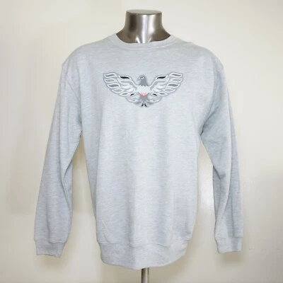 Jeff Staple Men's Pigeon Logo Graphic Gray Crewneck Streetwear Sweater Size L - Image 1 of 4