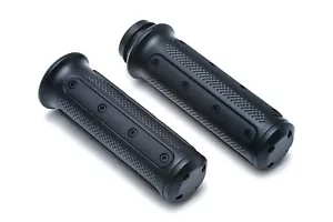 Kuryakyn 6123 Heavy Industry Grips, Electronic Throttle, Satin Black '08-'25 - Picture 1 of 1