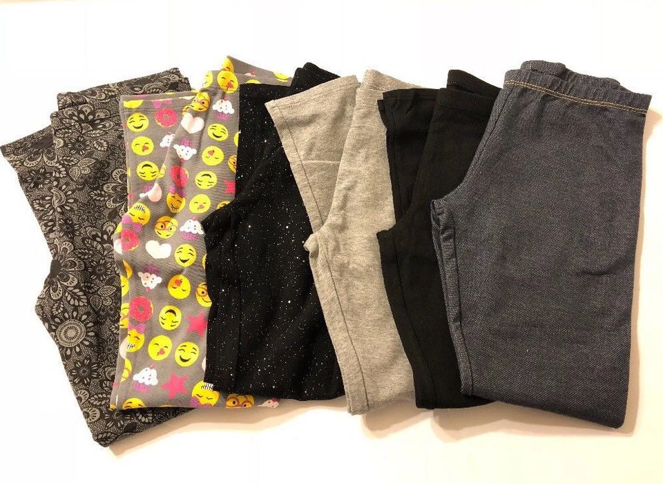 Full Length Girls Leggings Pants Ankle Kids Print Solid Bottoms - Image 1 of 1