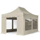 Folding tent folding pavilion 3x4.5 m aluminium panoramic pavilion party tent beige