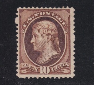 US 209 10c Jefferson Mint VF OG H SCV $160 - Image 1 of 2