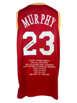 Calvin Murphy autographed signed jersey NBA Houston Rockets JSA COA - Image 1 of 3