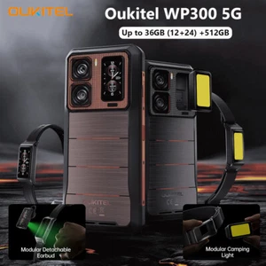Global Oukitel WP300 5G Rugged Phone Detachable Rear Screen 36GB+512GB 108MP NFC - Picture 1 of 16