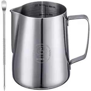Milk Frothing Pitcher 32ozespresso Steaming Pitcher 32ozespresso Machine Accesso - Picture 1 of 9