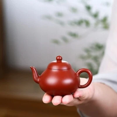 Tea Pot 100ml Real Yixing Zisha Dahongpao Clay Marked 7 Infuser Holes Master Pot - Image 1 of 4