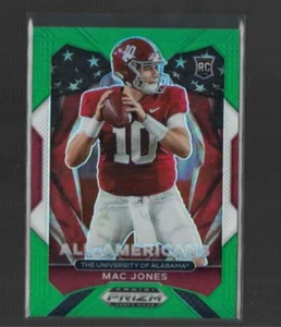 Mac Jones 2021 Panini Prizm Selecciones del draft Verde Paralelo All-Americans Inserto RC - Imagen 1 de 2