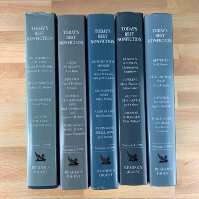 Reader's Digest Condensed Books Nonfiction Lot of 5 Hardback 1996 Vol 1-5 Powell - Image 1 of 4