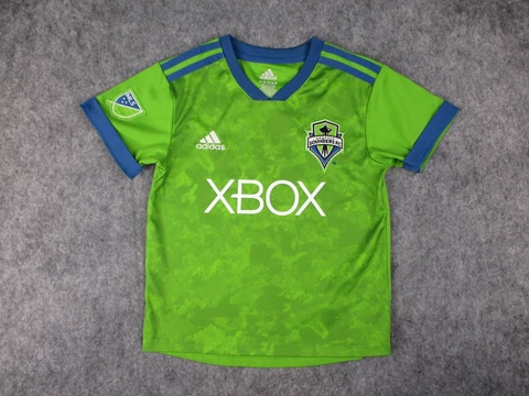 Seattle Sounders Jersey Youth Medium Green Adidas Boys Kids Shirt MLS Xbox 2018 Cover