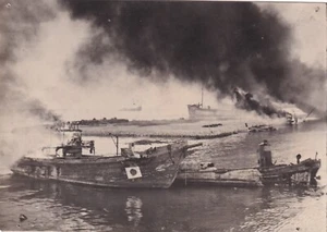 Original Press Photo WW2 US gunners blast Japanese vessels on Saipan June 1944 - Picture 1 of 2