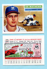 2023-1956 Style Baseball Collector Card # 107 Ed Mathews  - Milwaukee Braves