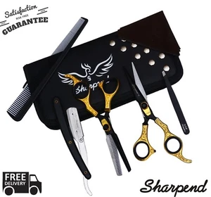 PROFESSIONAL SALON HAIRDRESSING HAIR CUTTING THINNING BARBER SCISSORS SET 6.5'' - Picture 1 of 7