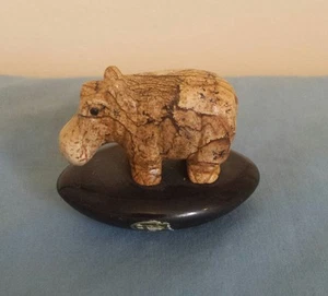 Hand Carved Marble Hippopotamus Made In China      - Picture 1 of 7