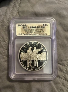 2004-P Lewis & Clark $1 ICG PR69DCAM Commemorative Dollar Westward Journey - Picture 1 of 4