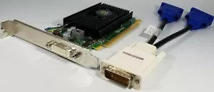 Nvidia Dual Monitor 1GB Windows 10 VGA DVI Full ATX PC Video Graphics Card - Picture 1 of 11