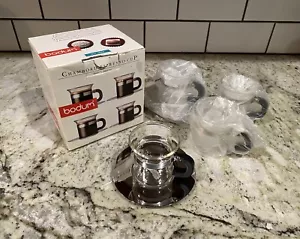 nuove tazze espresso BODUM 4992 C Jorgensen Chambord - set 4 bicchieri + piattini - Foto 1 di 9