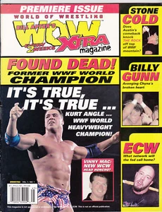 WOW Xtra World of Wrestling #1 Kurt Angle Billy Gunn Steve Austin Bill Apter ECW - Picture 1 of 10