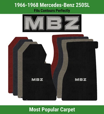 Alfombrillas delanteras Lloyd Ultimat para Mercedes-Benz 250SL '66-68 con apliques MBZ Foto 1 de 4