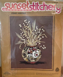 SUNSET Stitchery Kit - INDIAN HERITAGE - 16" x 20" CHARLENE GERRISH - Picture 1 of 5