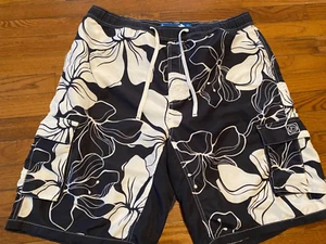 Hollister Shorts Mens Size XL Black Swim TrunksBoard shorts surf tropical - Picture 1 of 9