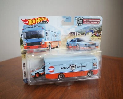 Camión de transporte Lancia 037 Hot Wheels Gulf Racing Team Transport 2021 nuevo en caja Foto 1 de 2