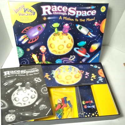 Race Through Space Ravensburger Moon Mission Board Game 2-4 Players Ages 6+ - Image 1 of 4