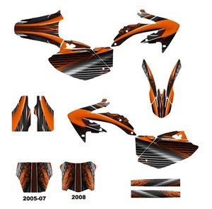 CRF450R 2005 2007 2008 2008 kit de calcomanías gráficas #3333 naranja - Imagen 1 de 1
