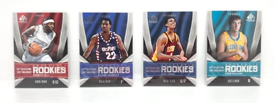 2007-08 SP GAME-USED /999 AUTHENTIC ROOKIES LOT ~ HALUSKA  YOUNG  HILL  CHANDLER - Image 1 of 2
