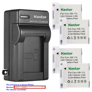 Kastar Battery AC Wall Charger for Canon NB-11L CB-2LD & Canon ELPH 180 Camera - Picture 1 of 11