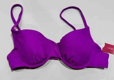 Xhilaration Juniors' Removable Cup Underwire Bikini Top - Fuchsia Purple S NWT - Image 1 of 3