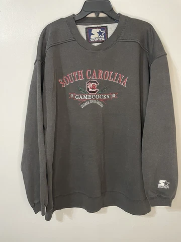 vintage starter crewneck sweatshirt mens xl south carolina gamecocks distressed Cover