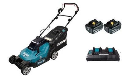 Makita Akku Rasenmäher DLM432PT2 mit 2x Akkus 18 V 5 Ah + Ladegerät DC18RD - Bild 1 von 4