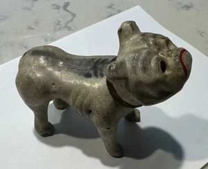 Antique Vintage German Composition Putz Dog English Bull Dog - Picture 1 of 7