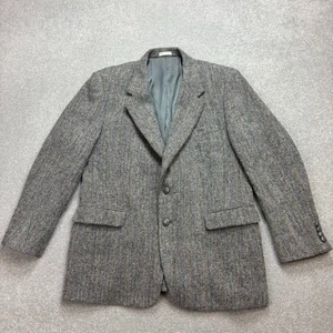 Harris Tweed Jacket Adult 42R Grey Country Hunting Outdoors Weave Blazer Mens - Picture 1 of 15