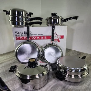 Kitchen Craft West Bend Utensilios de cocina sin agua Acero inoxidable Juego de 11 piezas Nuevo Abierto - Imagen 1 de 18
