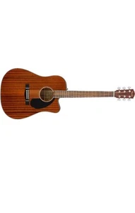 Fender CD-60SCE Acoustic-Electric Dreadnought Guitar, All Mahogany - Picture 1 of 7
