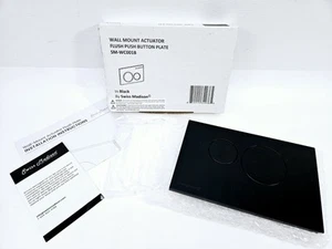 Swiss Madison SM-WC001 Dual Flush Wall Mounted Actuator Plate - BLACK - Picture 1 of 7