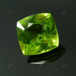 9.5 Ct Top Quality CERTIFIED Gemstone Natural Green Apple Peridot Cushion Cut - Imagen 1 de 6
