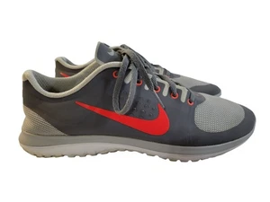 Nike Women's FS Lite Run Grey Orange Running Shoes Lace Up Size 11 616684-006 - Picture 1 of 8