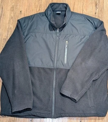 New Balance Jacket Mens 4X Blue Hybrid Puffer Tech Fleece Outdoors Full Zip Coat - Image 1 of 4